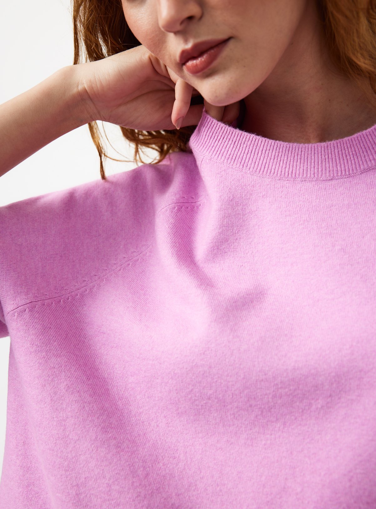 Bright Pink Knitted T-Shirt 10 - Image 4 thumbnail